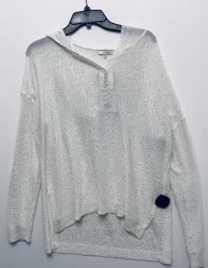 Sweatshirt Hoodie By Sioni In White, Size: L AdjustableCuffs