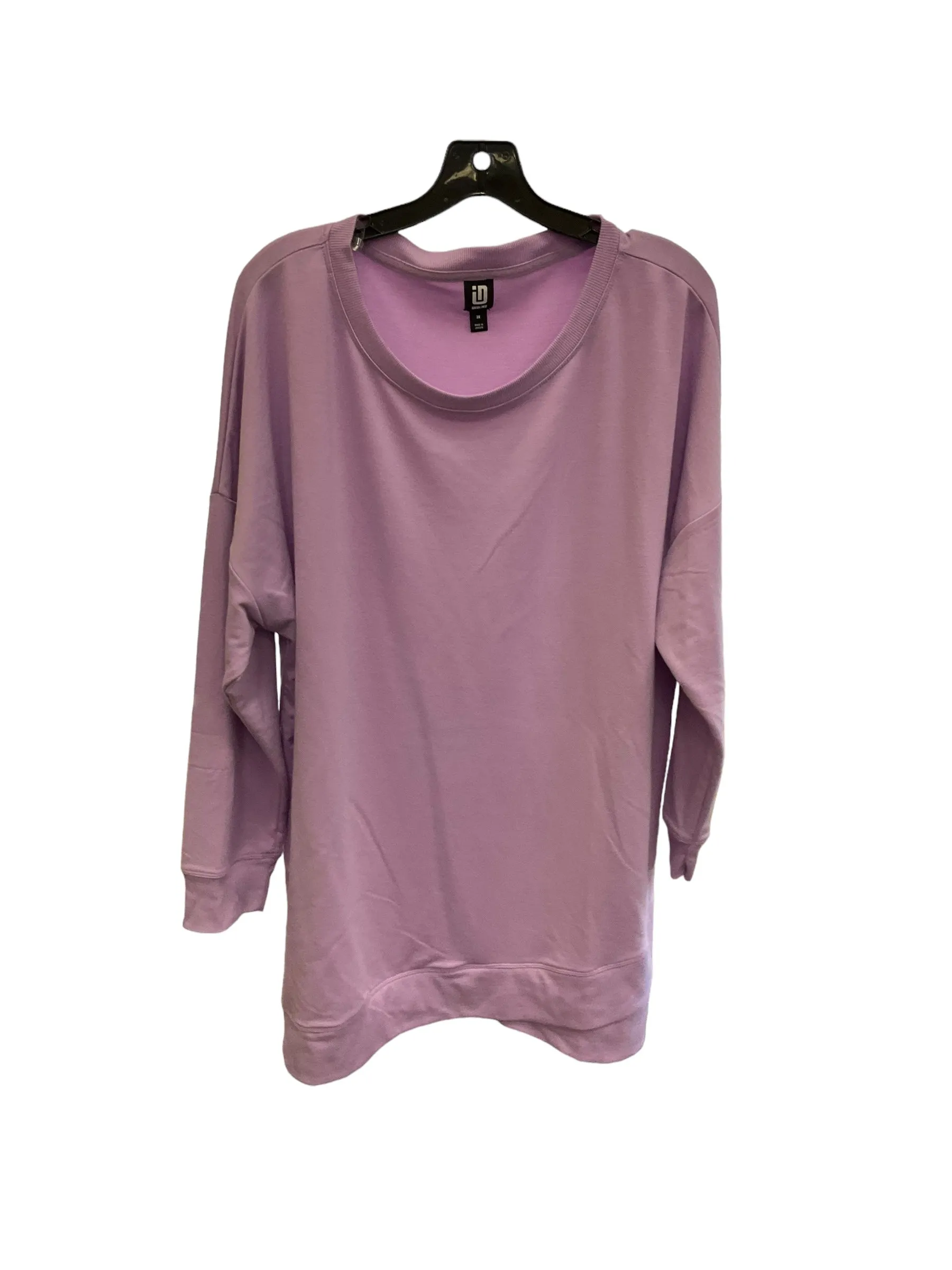 Summer Wear Athletic Sweatshirt Crewneck By Ideology In Purple, Size: 3x