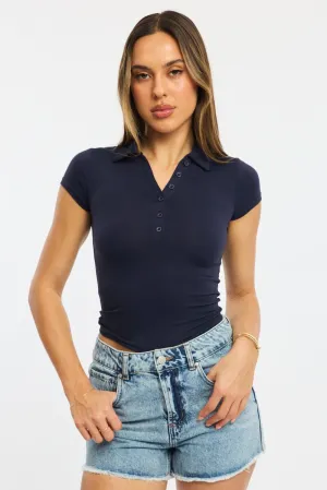 Blue Collar T-shirt Short Sleeve Summer Glow slow life