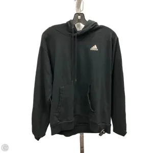 Sweatshirt Hoodie By Adidas In Black, Size: S Open Heart Elastic cuffs