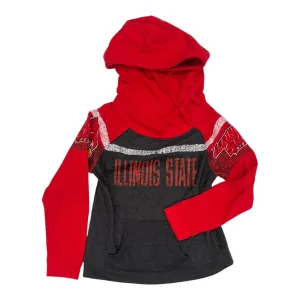 Tropical Glow Evening Chic Sweatshirt Hoodie By Clothes Mentor In Grey & Red, Size:M