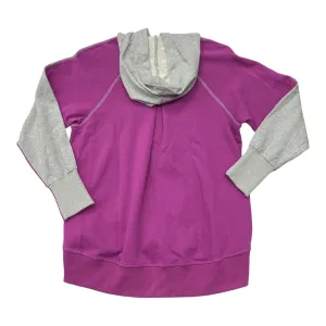 Cold Weather Wear AI Style Sweatshirt Hoodie By Coco And Carmen In Grey & Purple, Size:S