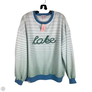 Stylish Scarf Serene Ease Sweatshirt Crewneck By Simply Southern In Striped Pattern, Size: L