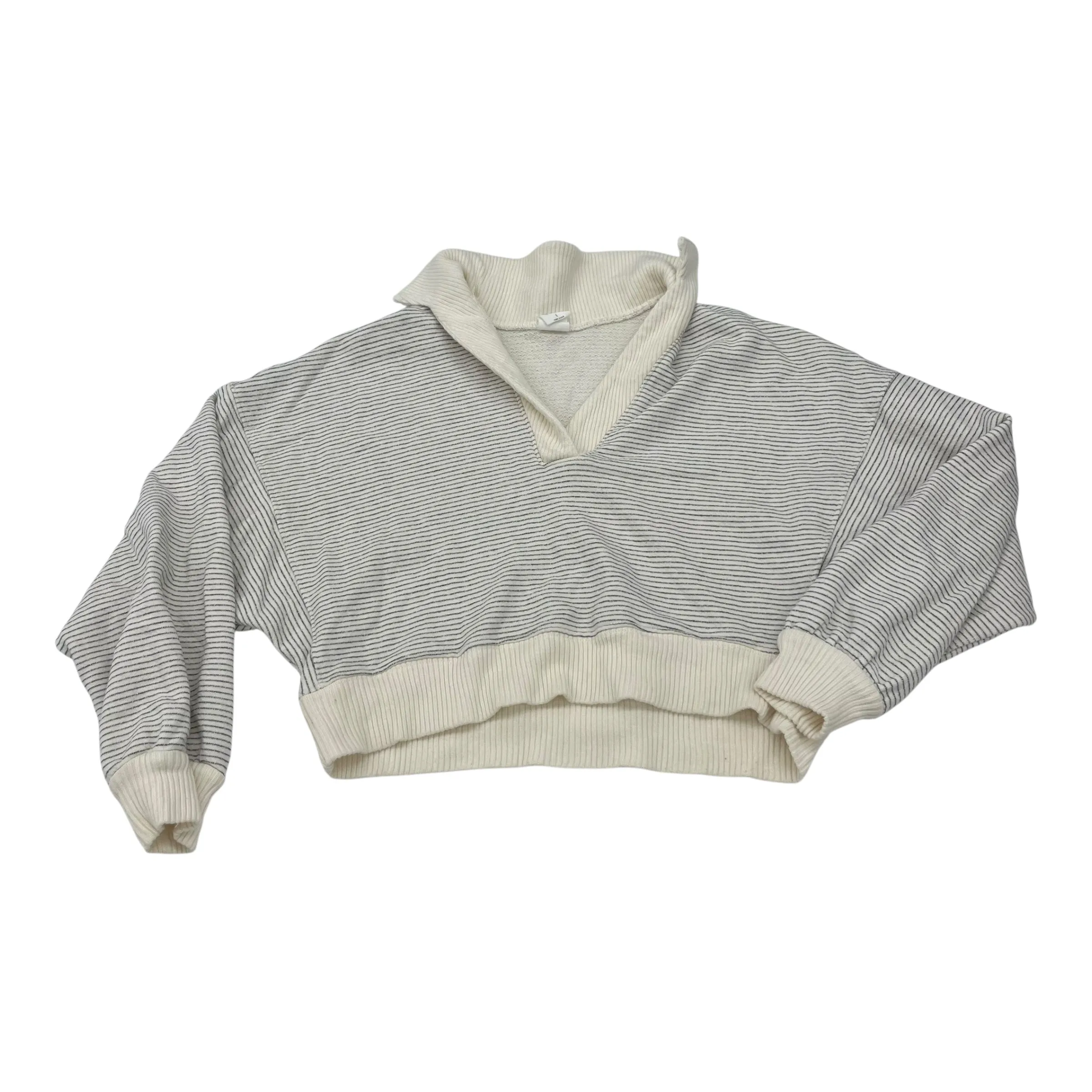 TagFreeDesign Seamless Sleeve Construction Sweatshirt Collar By By Together In Black & Cream, Size:S