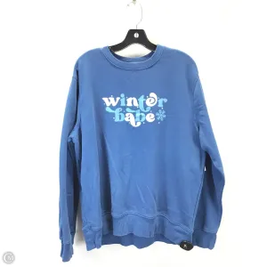 River Core Street Style Sweatshirt Collar By Clothes Mentor In Blue, Size: Xl