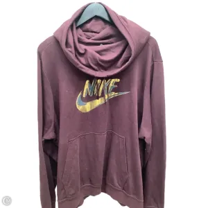 Sweatshirt Hoodie By Nike In Maroon, Size: 3x Skin Hug Roomy Design