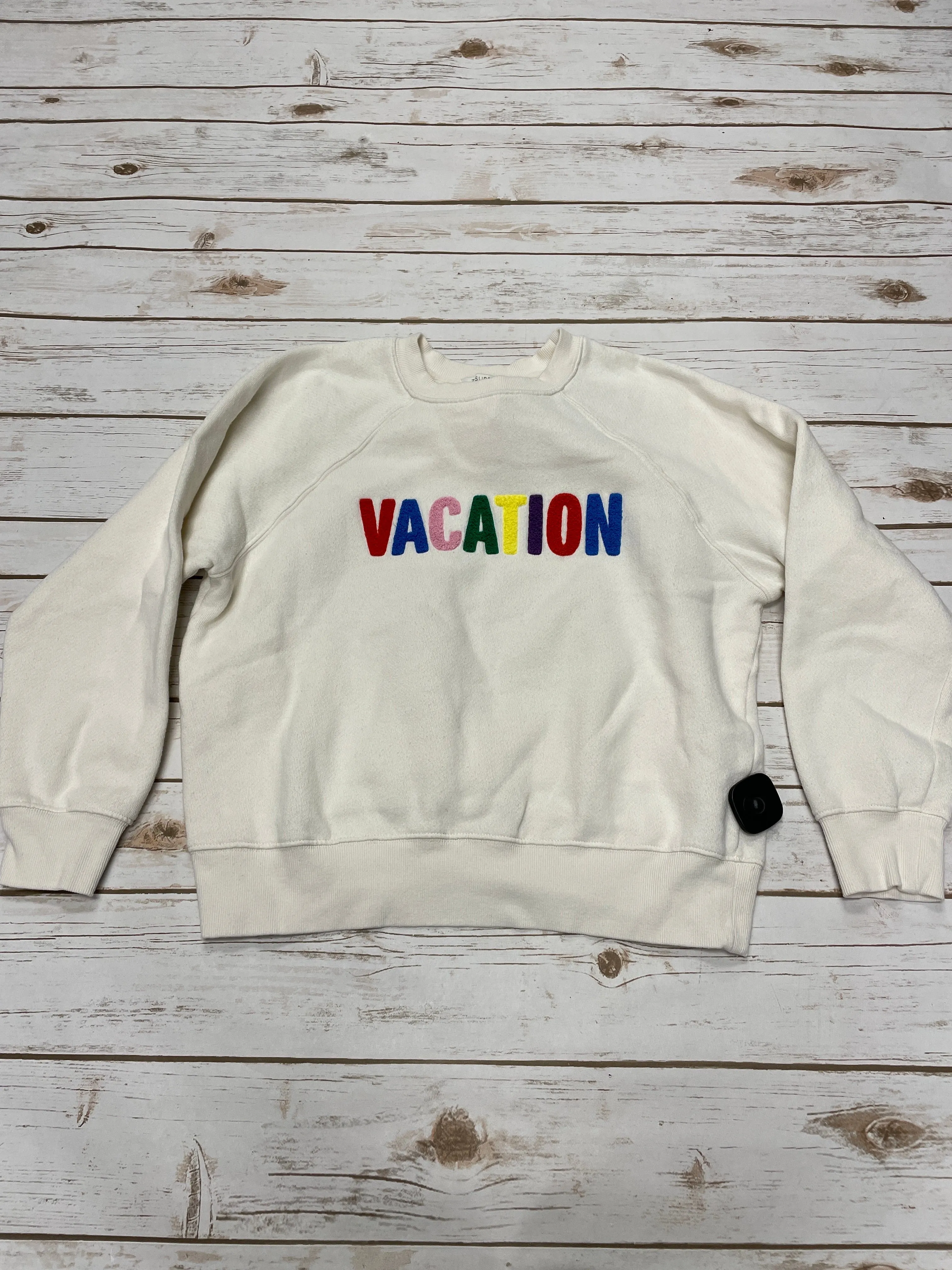 Sweatshirt Crewneck By Z Supply In Cream, Size: S Relaxed trousers Layered Look