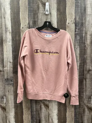 Sporty Design SustainableYarnBlend Sweatshirt Crewneck By Champion In Pink, Size: S
