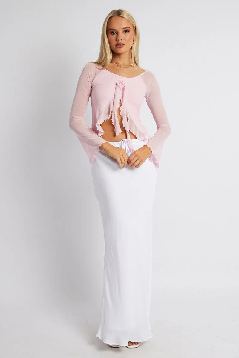 Pink Off Shoulder Top Long Sleeve Cool Hooded Jacket Cozy Pajamas