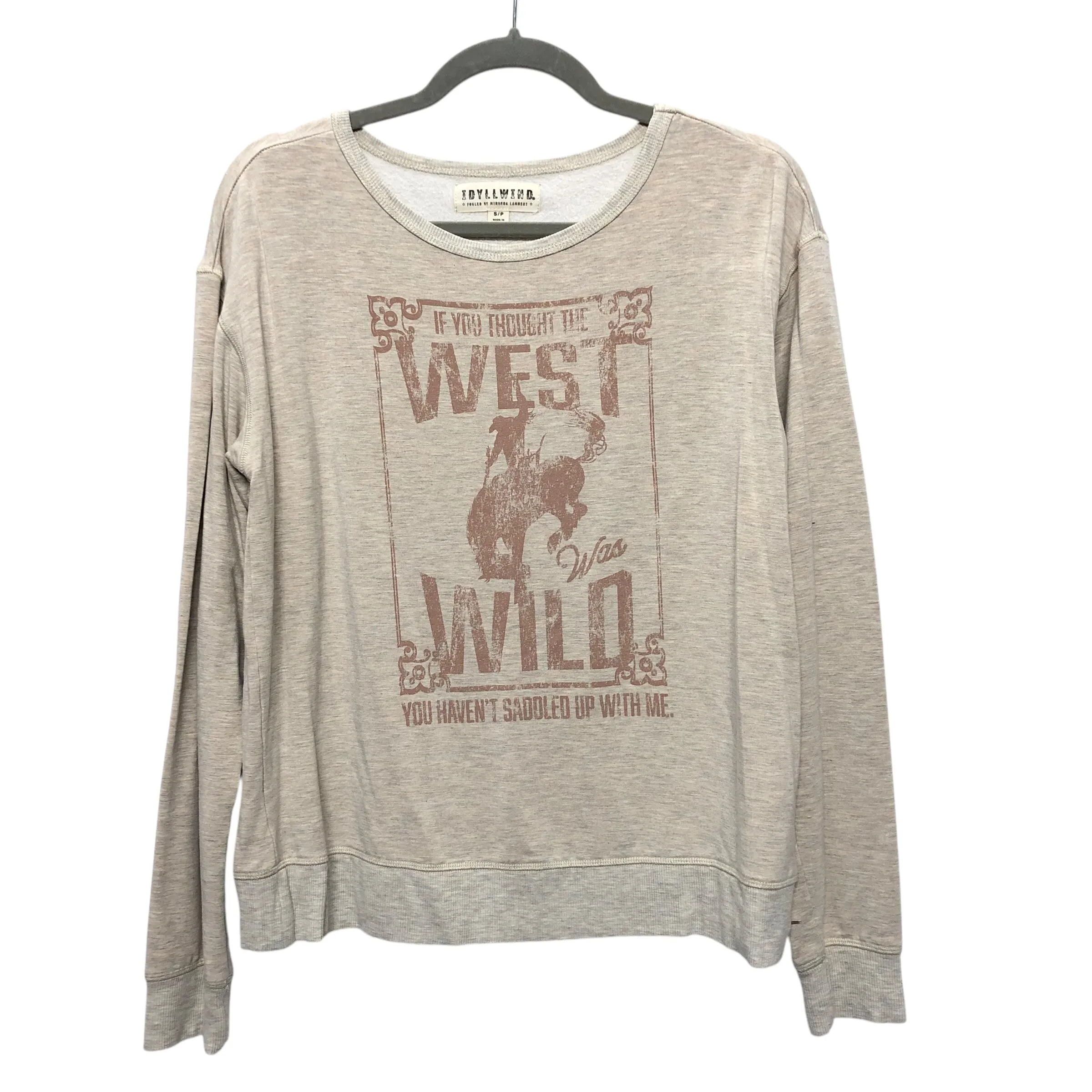 Sweatshirt Crewneck By Clothes Mentor In Beige, Size:S NonRestrictive Fit EasyAdjustment