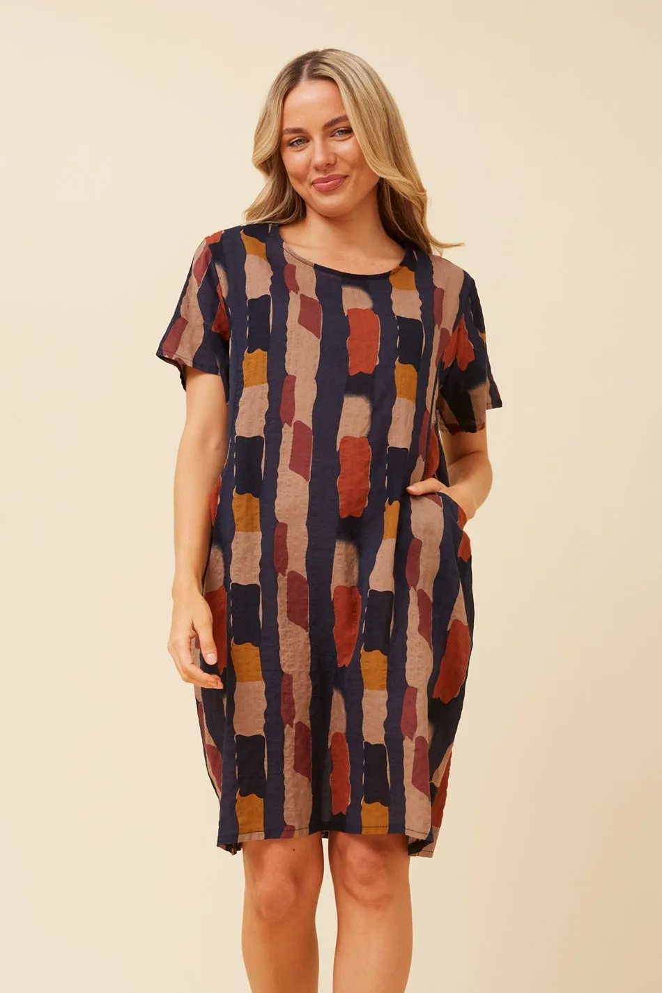LayeredConstruction Group Mood VINE ABSTRACT PRINT DRESS