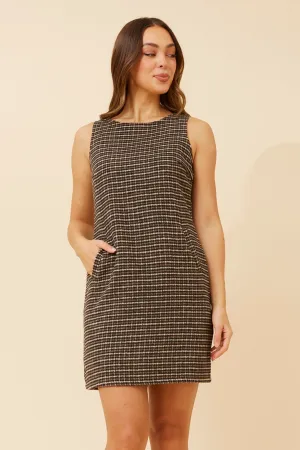 JESSAMINE HOUNDSTOOTH SHIFT DRESS Vintage Style
