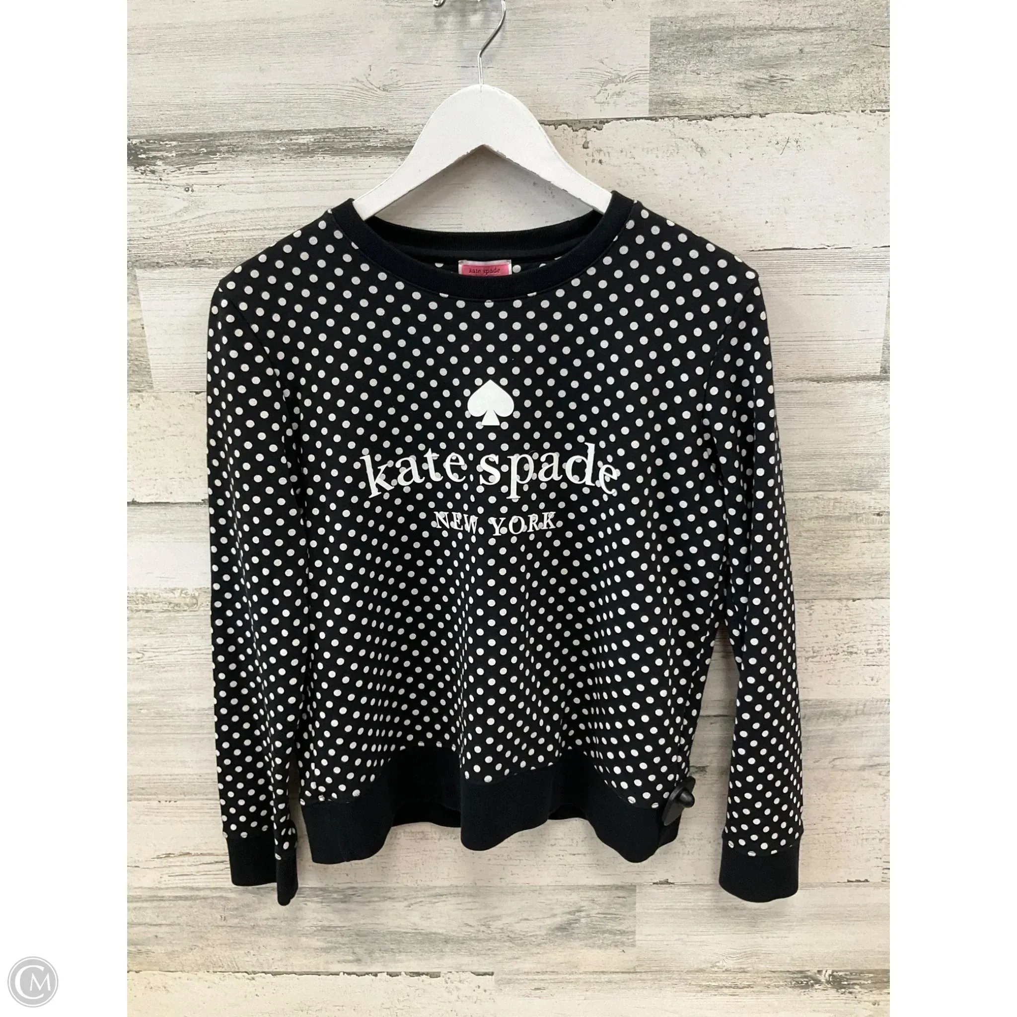 Sweatshirt Designer By Kate Spade In Polkadot Pattern, Size: S Neat Edge