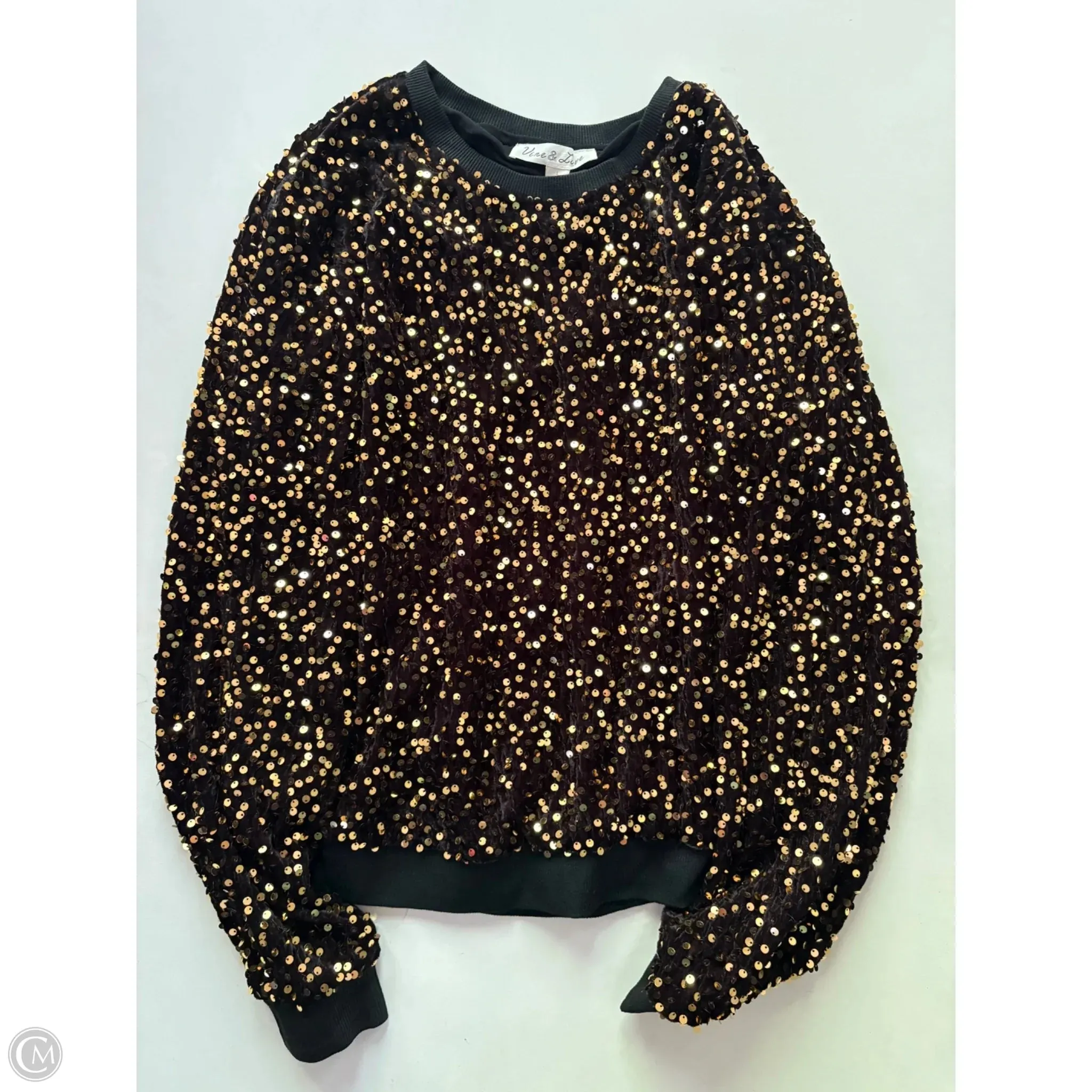 DoubleStitchReinforcement Storm Core Sweatshirt Crewneck By Vine & Love In Black, Size: L