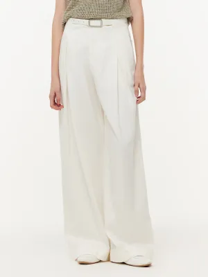 Light Washed Relax Mode Denim Women Wide Leg Jeans With Belt