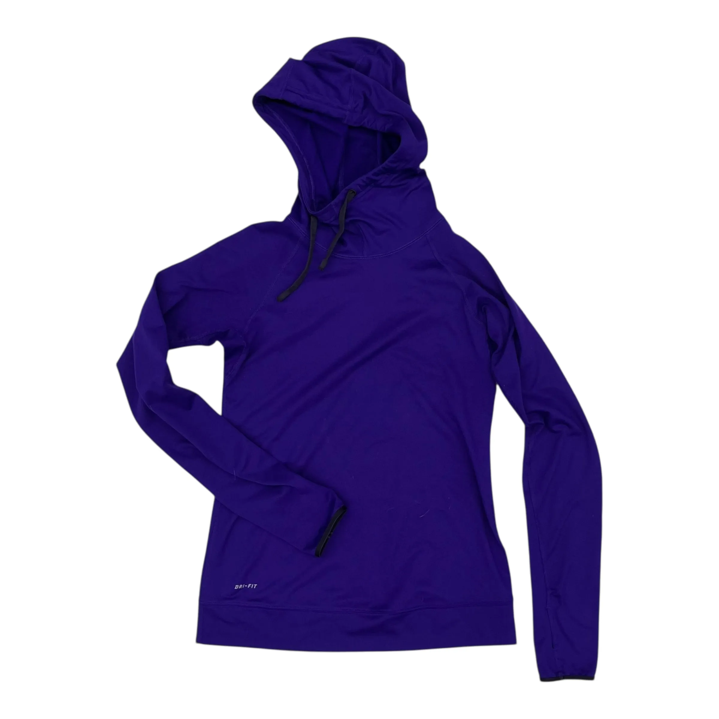Light Jacket Athletic Sweatshirt Hoodie By Nike In Purple, Size:S
