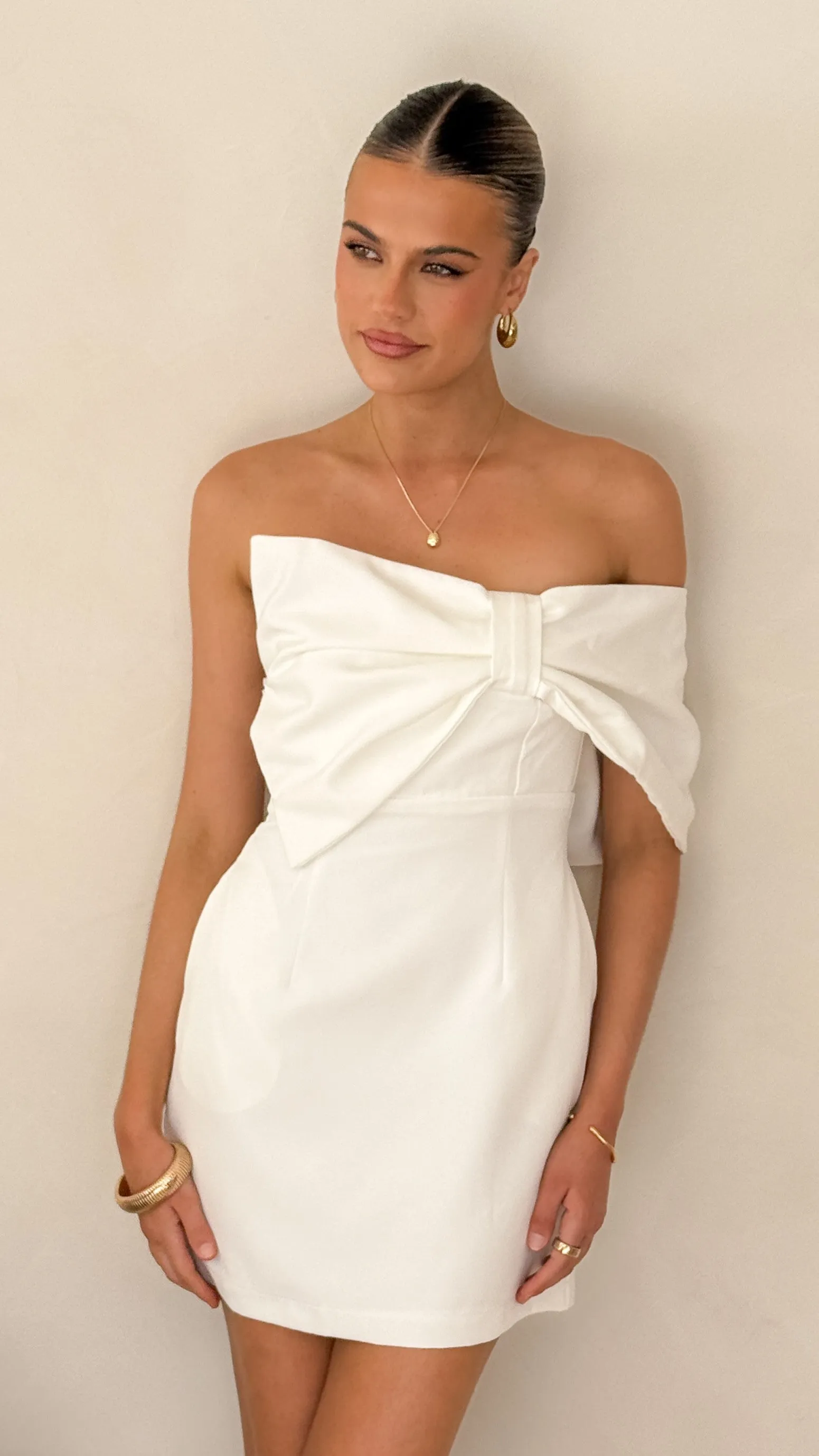 Briella Mini Dress - White City Cool