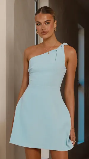 Star Rush Wide Range Motion Katalina Mini Dress - Blue