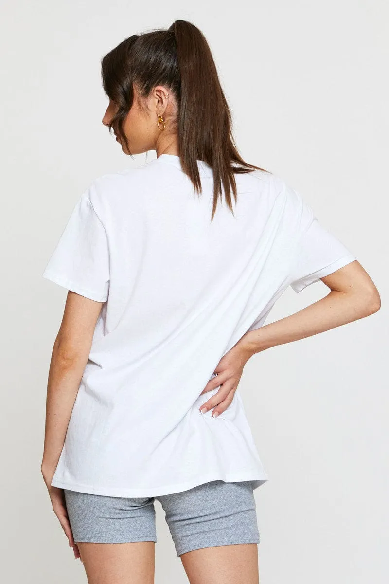 Translucent Soul Cool Edge White Graphic T Shirt Short Sleeve
