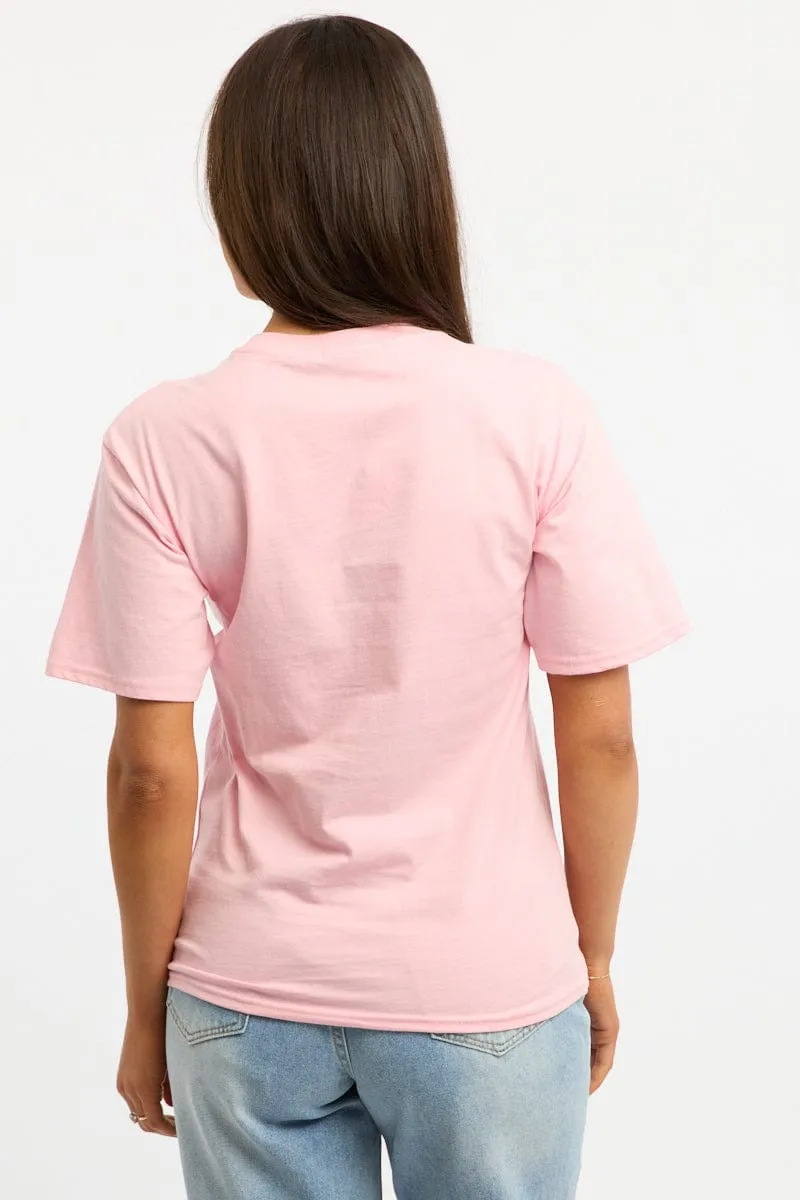 UVProtectionFinish Pink Graphic Tee Short Sleeve