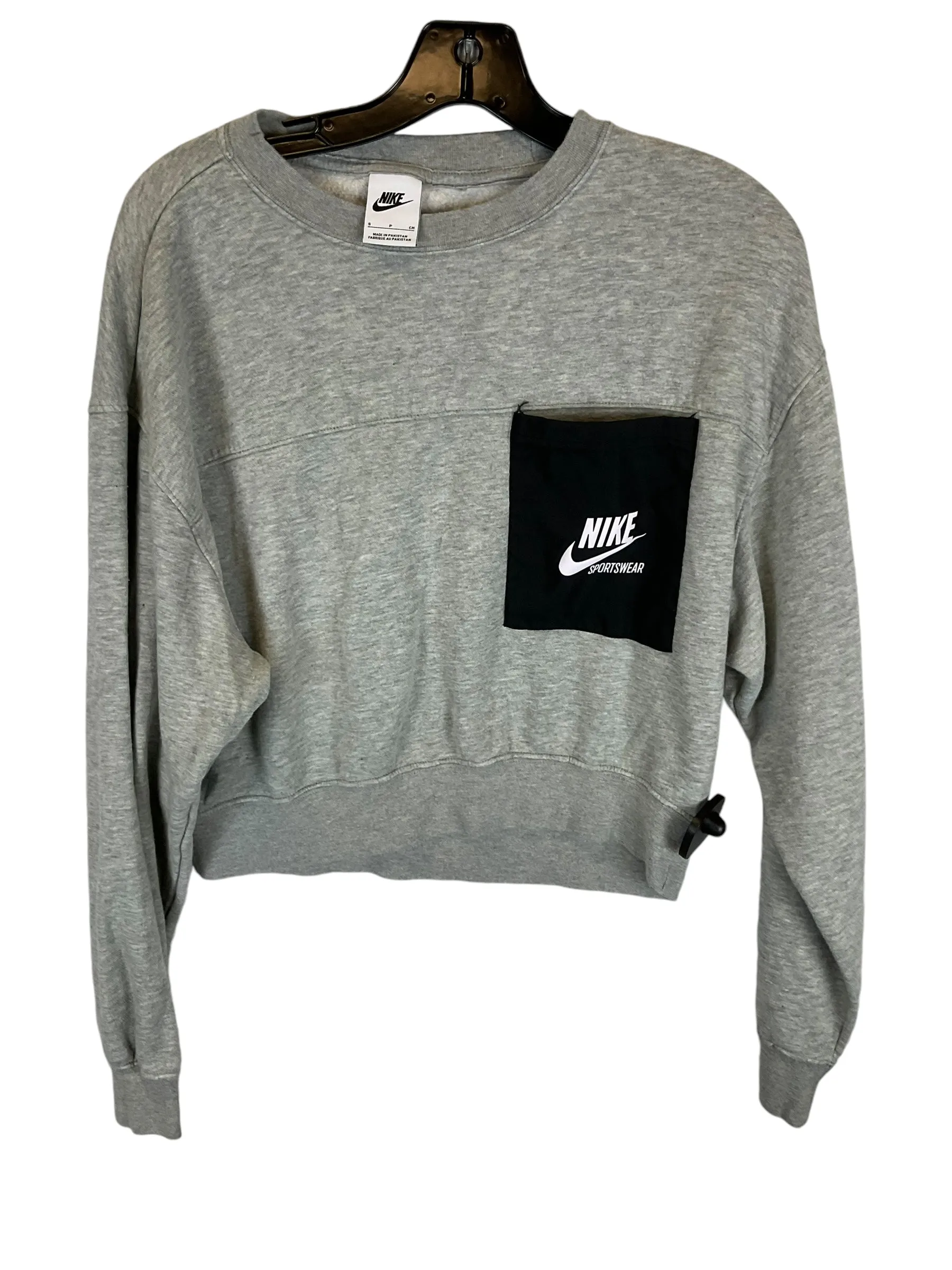 Sweatshirt Crewneck By Nike Apparel In Grey, Size: S Silk Glow Trendy Trousers