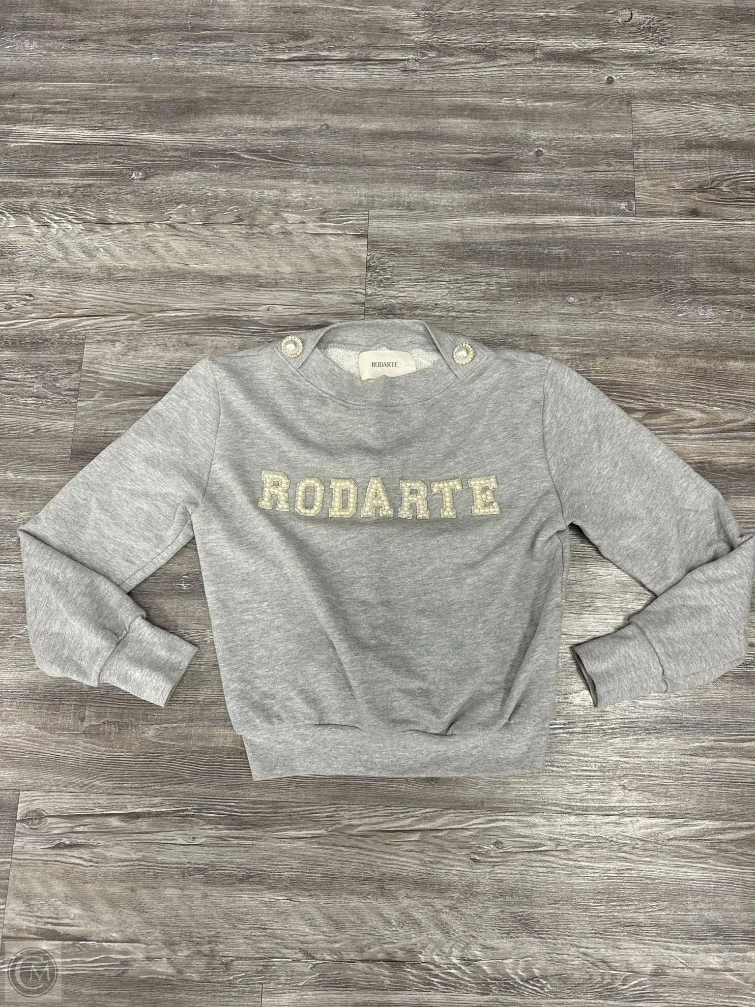 Effortless Design Sweatshirt Crewneck By Rodarte In Grey & White, Size: Xs