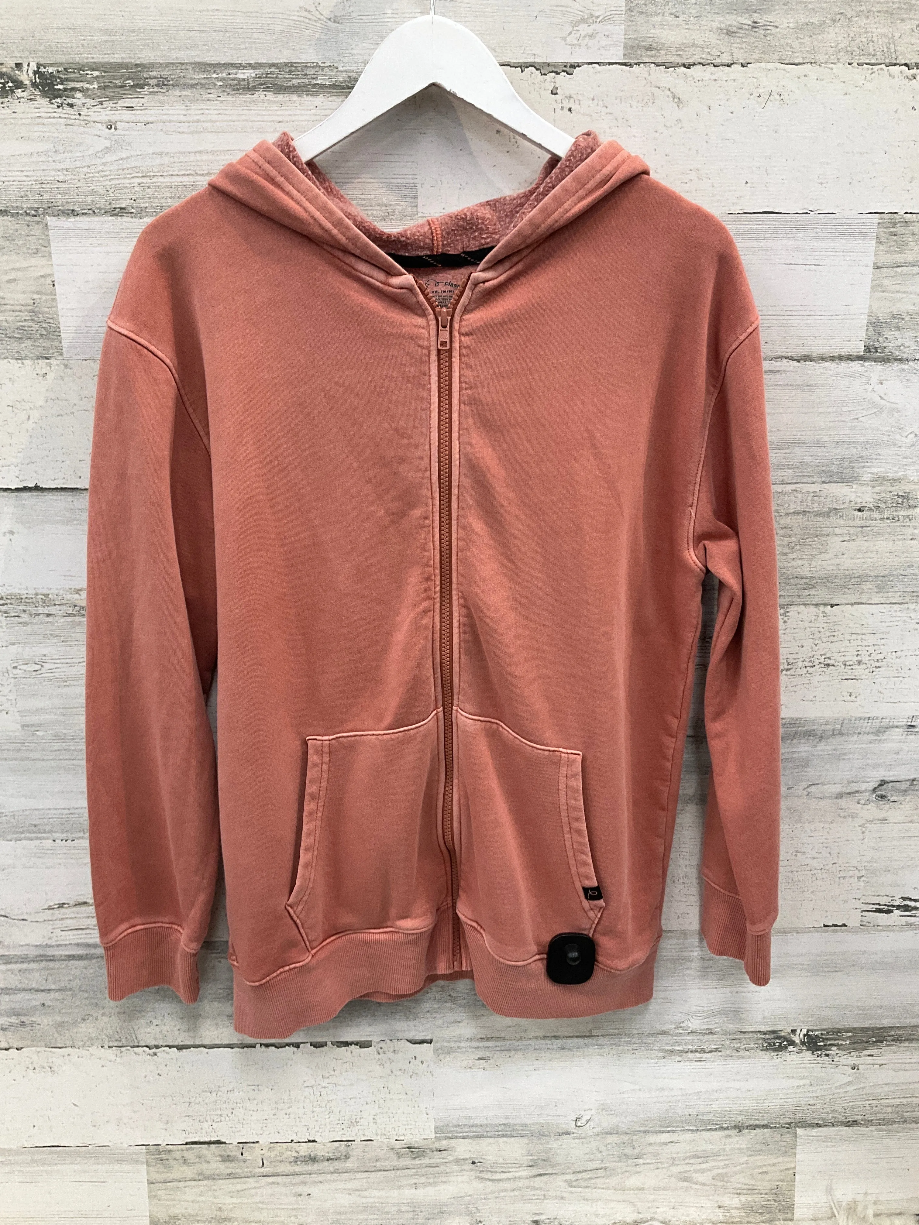 4Way Stretch Sweatshirt Hoodie By Clothes Mentor In Orange, Size: Xxl