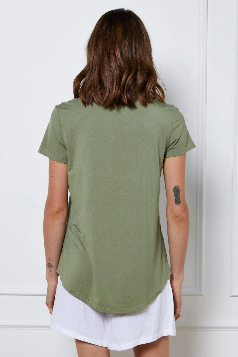 Green T-Shirt Short Sleeve QuickDryingTech