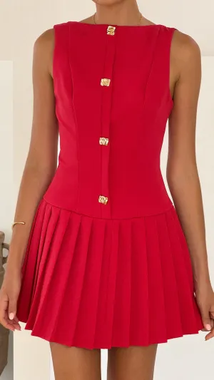 Fashion-forward short dress Vesperus Mini Dress - Red