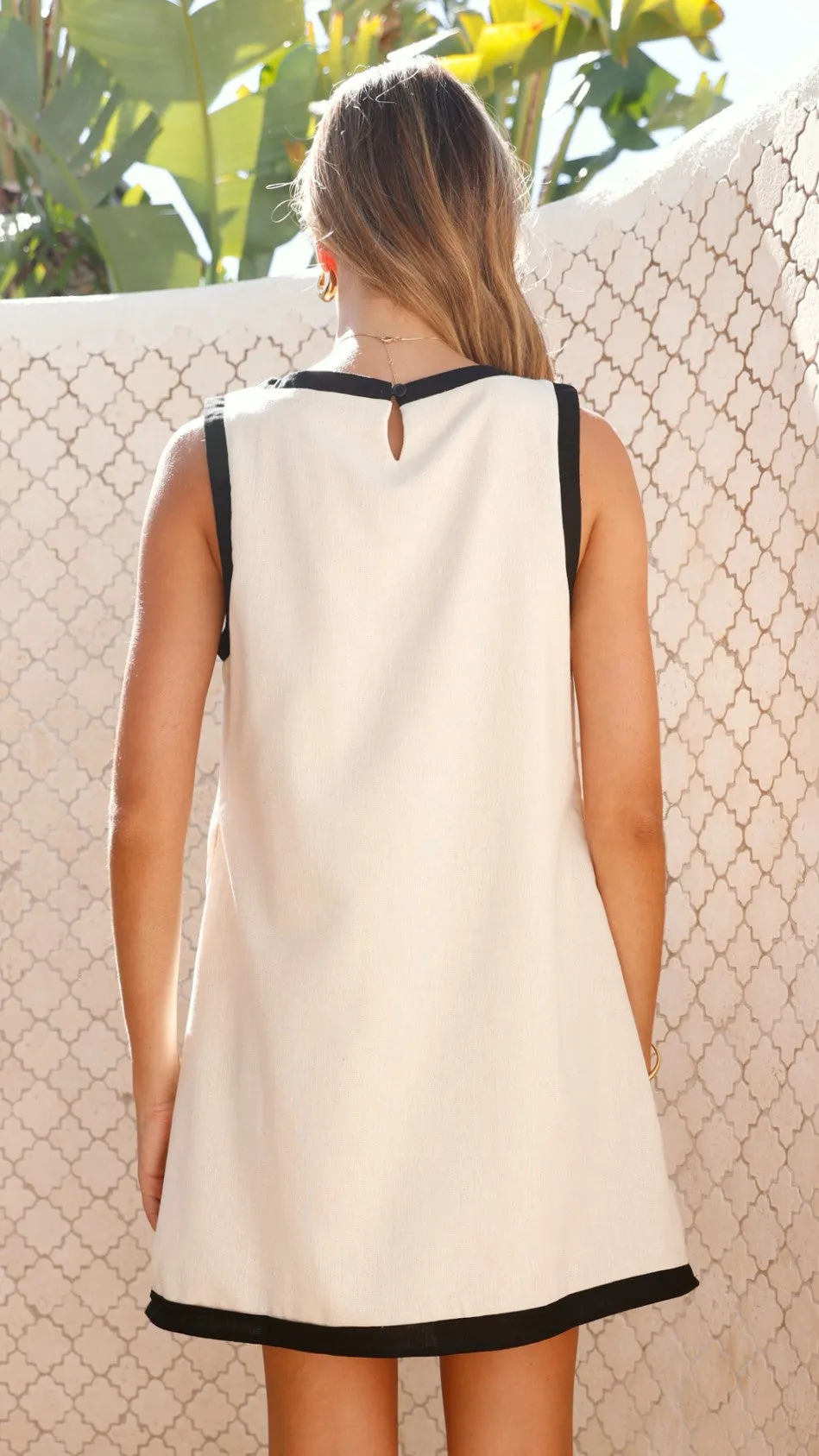 Shine Bold Amara Mini Dress - Oatmeal