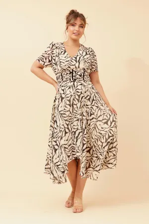 Chiffon Air Urban Ease ZOELLE ABSTRACT PRINT DRESS