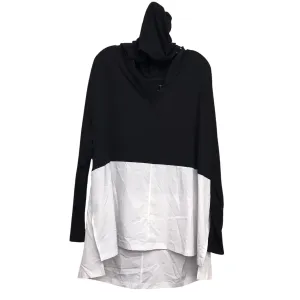 FadeResistant Color Athletic Sweatshirt Hoodie By Livi Active In Black & White, Size:1X