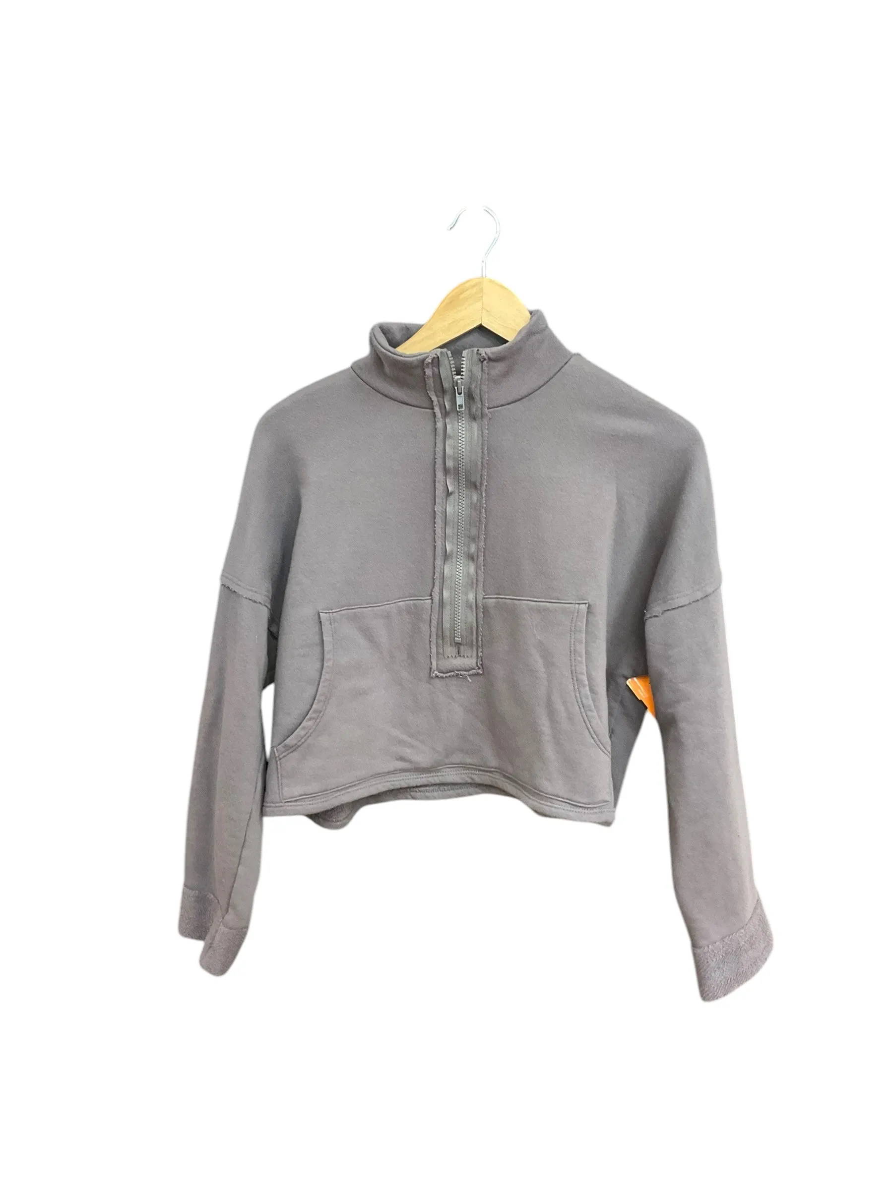 casual top Sweatshirt Collar By Cmc In Grey, Size: S