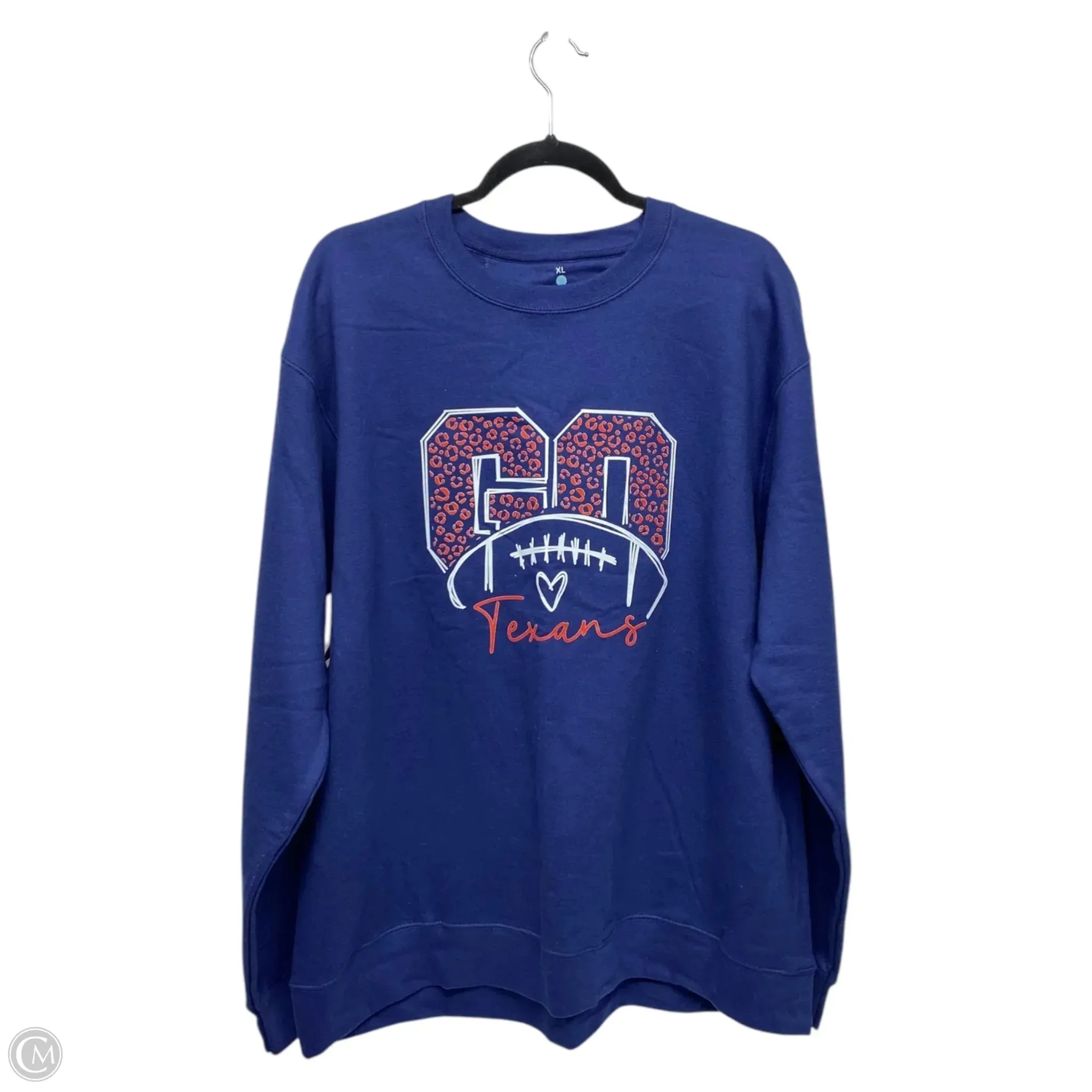 4Way Stretch Sweatshirt Crewneck By Dottie Designs In Navy, Size: Xl