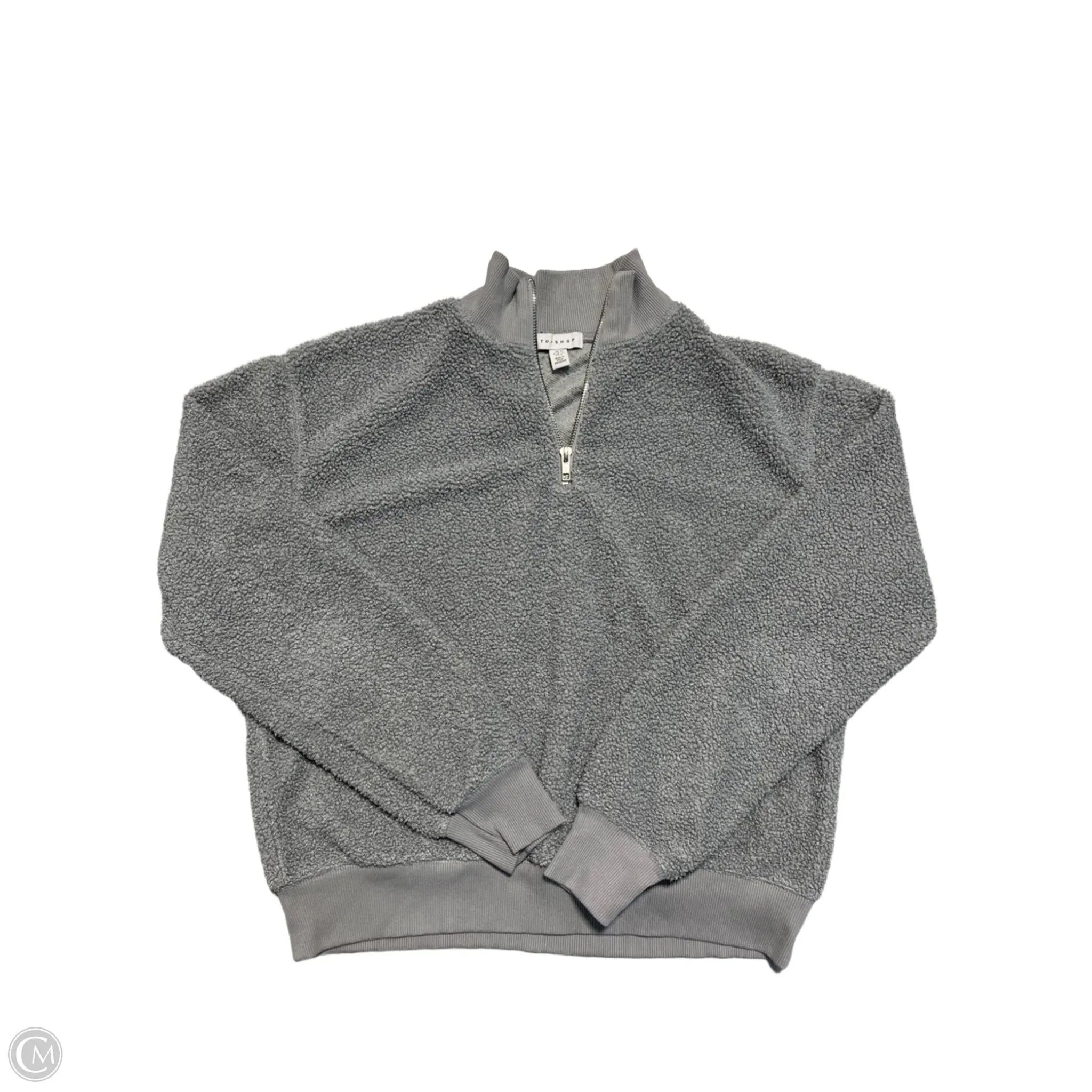 Cozy Fit Couple Look Sweatshirt Crewneck By Top Shop In Grey, Size: S