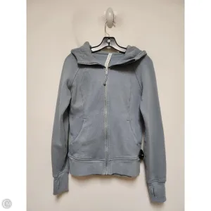 AntibacterialFinish StainRepellentSurface Athletic Sweatshirt Hoodie By Lululemon In Blue, Size: 4