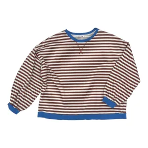 QuickDrying Fiber Casual Protection Sweatshirt Crewneck By Cme In Striped Pattern, Size:2X