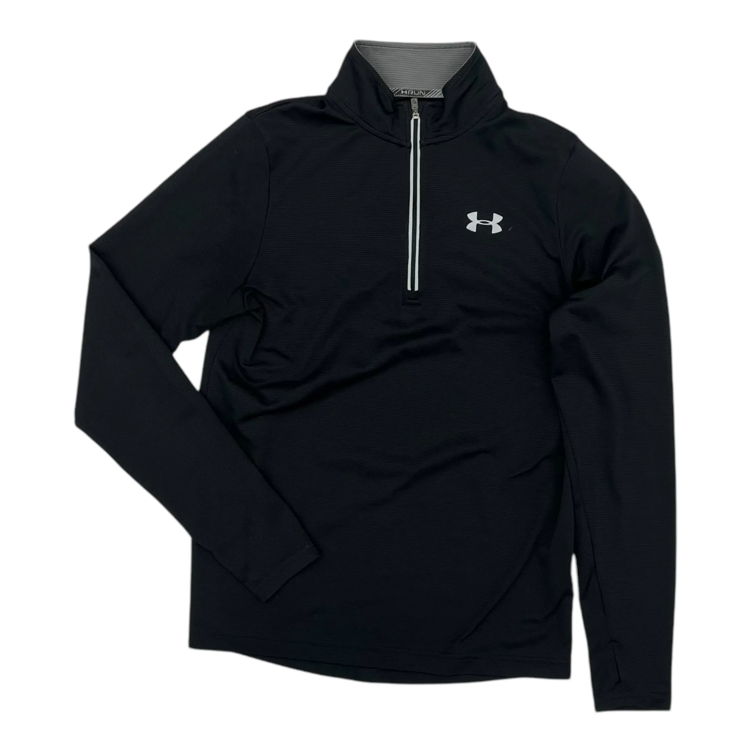 Athletic Sweatshirt Collar By Under Armour In Black, Size:S Light Fabric DurableCoverstitch