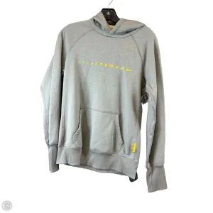 Athletic Sweatshirt Hoodie By Nike Apparel In Grey & Yellow, Size: M Recycled Polyester Blend EcoConscious Production