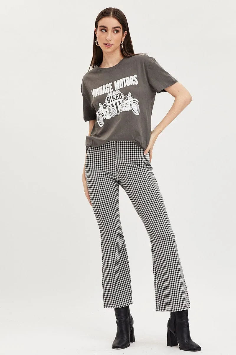 Chill Design Grey Graphic T-Shirt Short Sleeve