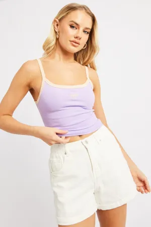 New Yorker Street Glow Purple Graphic Singlet Top