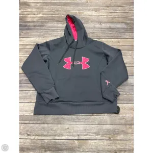 Sweatshirt Hoodie By Under Armour In Grey, Size: L Firm Leather Hero Mode
