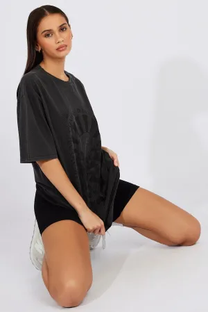 Grey Graphic Tee Short Sleeve Perfect Fit Wear Essential Comfort