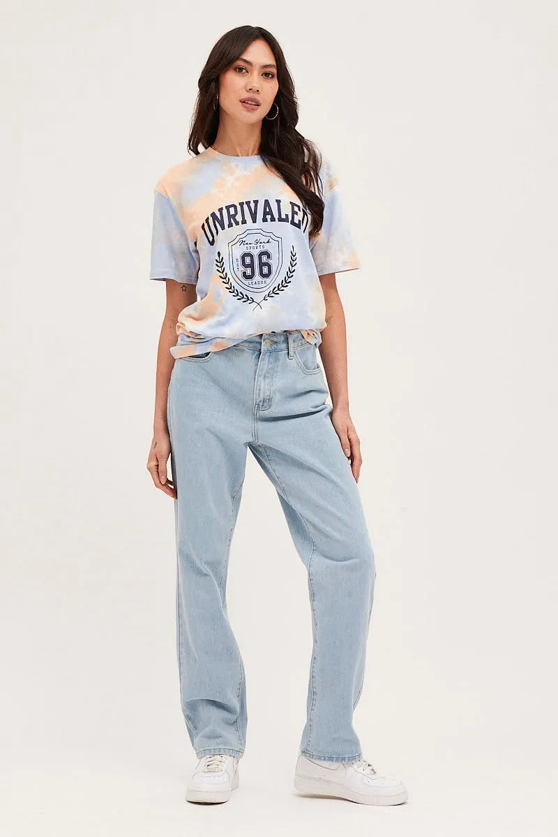 Multi Short Sleeve Graphic Tee MinimalistStitching