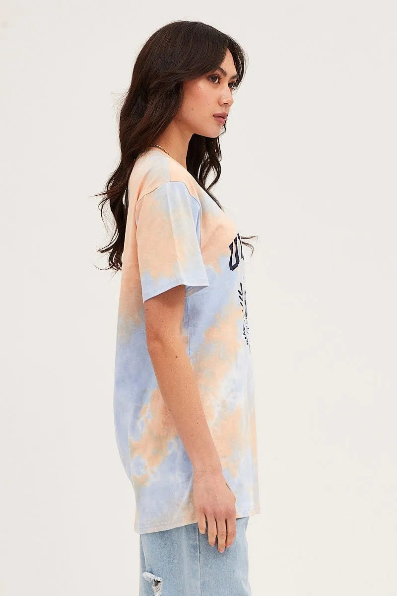 Anti Bacterial Treatment Silk combination Multi Short Sleeve Graphic Tee