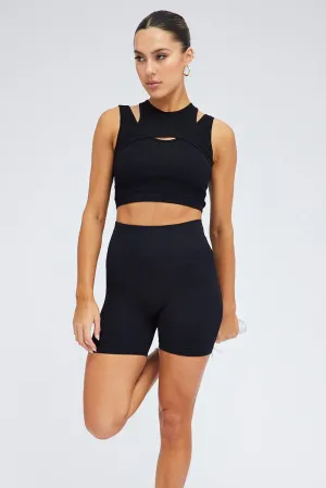 Black Bike Shorts Seamless Tactile Feedback Loops SeamlessConstruction