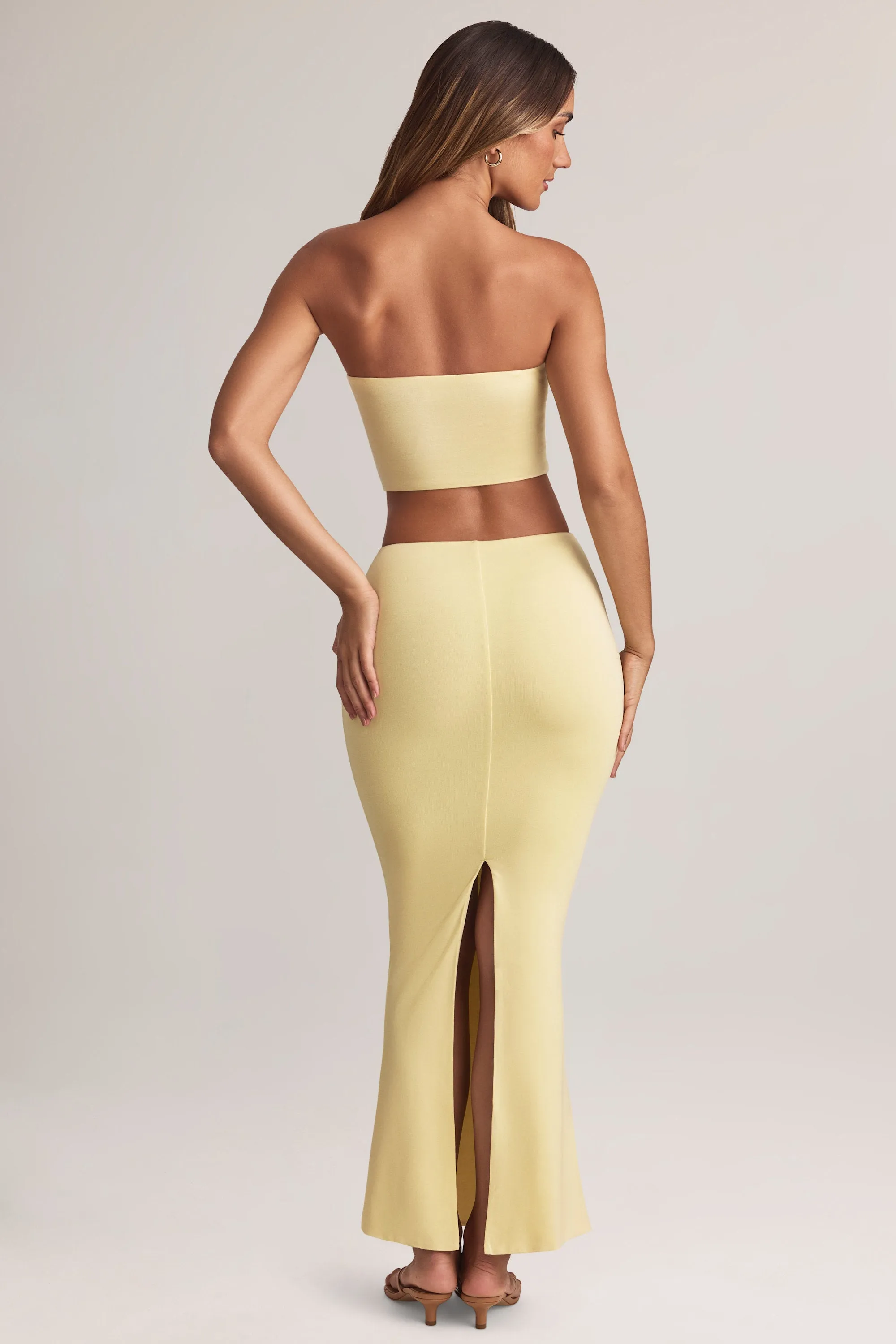 Modal Mid-Rise Maxi Skirt in Lemon Sherbet Year Round Style