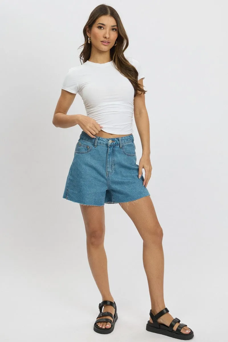 White T Shirt Short Sleeve Crew Neck Modal Classic Fashion