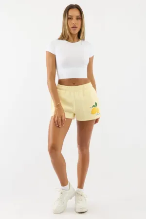 Yellow Track Shorts Elasticated Casual Days Versatile Styling