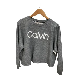 Sweatshirt Collar By Calvin Klein In Grey, Size: Xl Light Flow